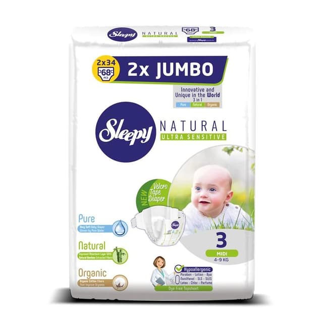 Sleepy Natural Jumbo 3- Midi 4 - 9 Kg