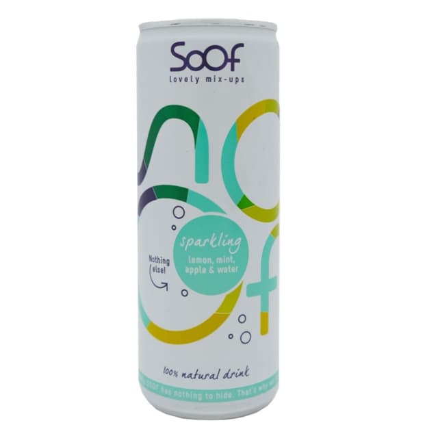 Soof Lemon, Mint, Apple & Water Sparkling Drink, 250ml