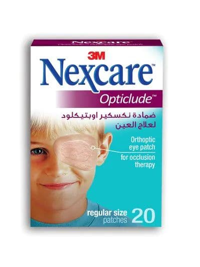 Nexcare Opticlude Orthoptic Regular Eye Patches (82x57mm), 20 Pieces