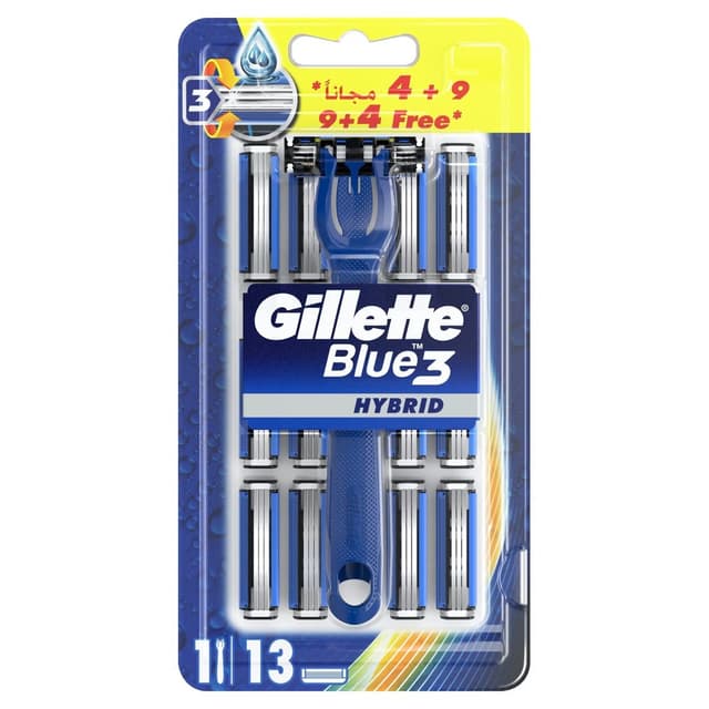 Gillette Blue 3 Smart Razors with Blades, 1 Pack