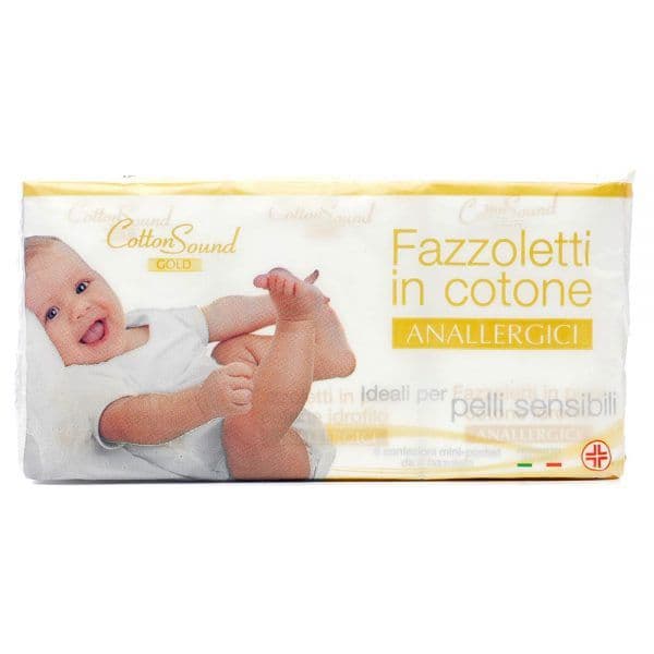 Cotton Sound Gold Pure Cotton Tissue 6x8 for Baby, 15 Pieces