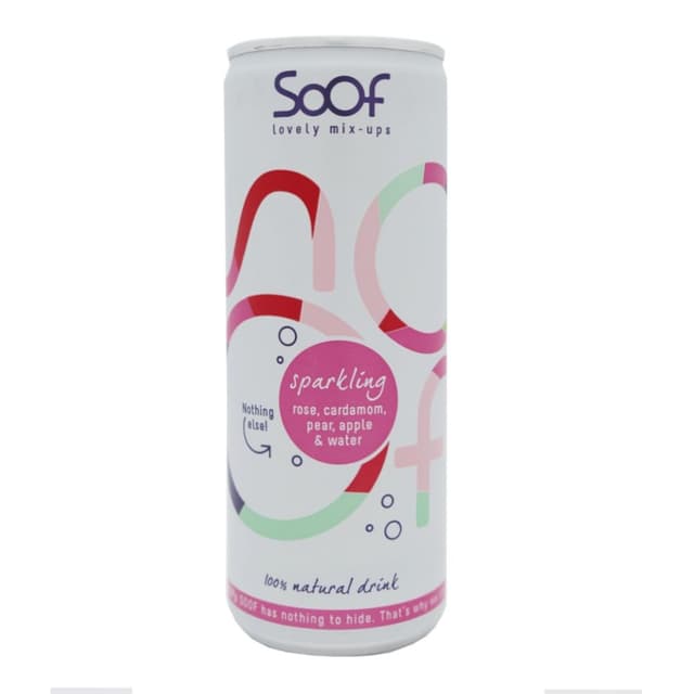 Soof Rose Cardamom Apple & Water Sparkling Drink, 250ml