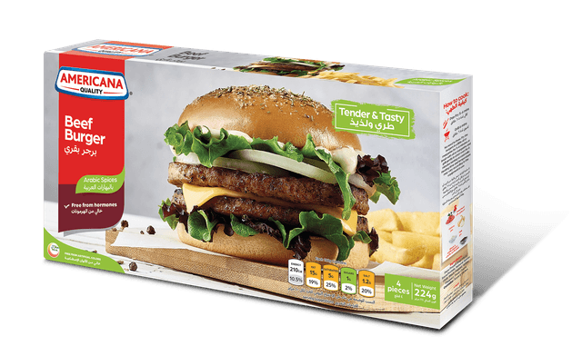 Americana 4-Pc Beef Hamburger 224 g