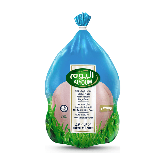 Alyoum Fresh Whole Chicken, 1200g