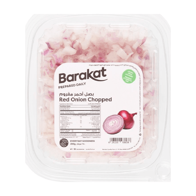 Barakat Red Onion Chopped, 250g