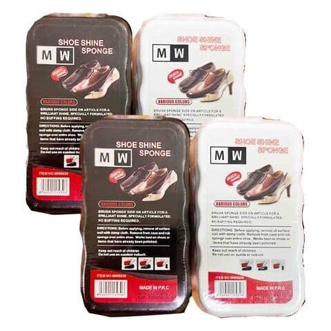 MW Shoe Shine Sponge Polished, 4 Pieces