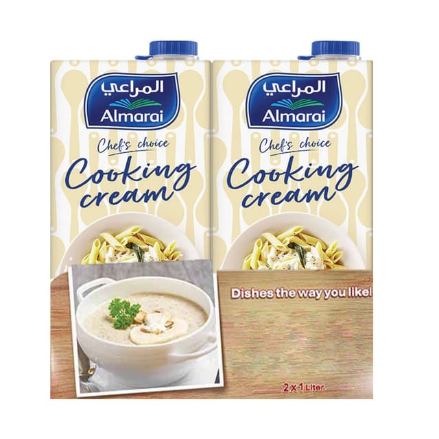 المراعي كريمة طبخ شيفز تشويس، 2x1لتر