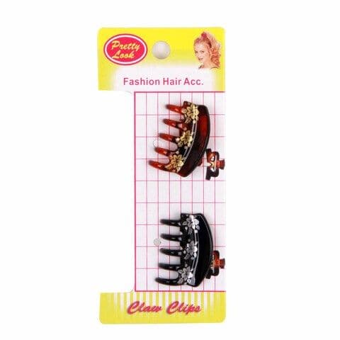 Pretty Look Hart N Arrow Fashin Hair Claw Clips, 2 Pieces