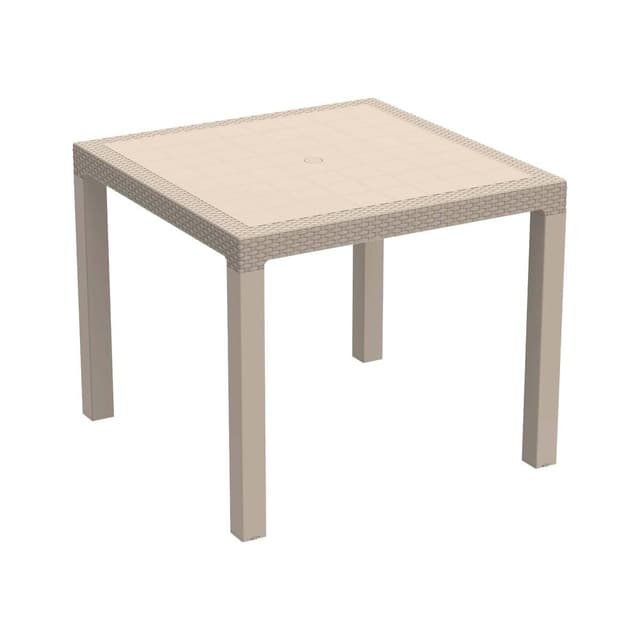 Cosmoplast Cedarattan Outdoor Dining Table - Warm Taupe, 90x90x75cm, IFOFXX084WT