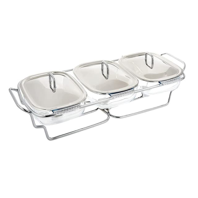 Premier Rectangular Glass Food Warmer 3x1.5Ls 570