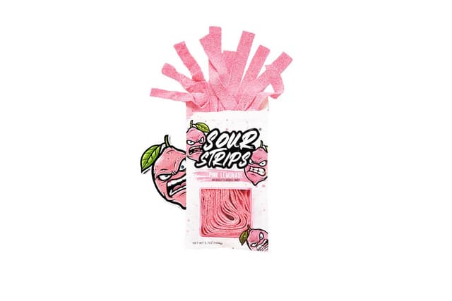 Sour Strips Pink Lemonade Candy, 104g