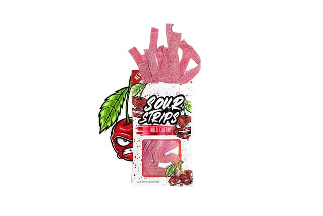 Sour Strips Wild Cherry Candy, 104g