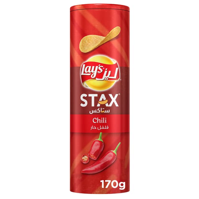 Lay's Stax Chili Potato Crisps, 170g