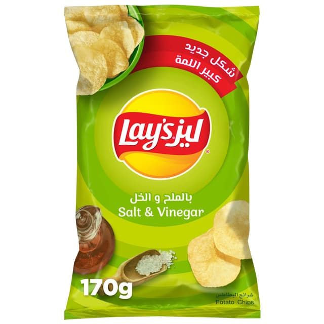 Lay's Salt & Vinegar Potato Chips, 170g