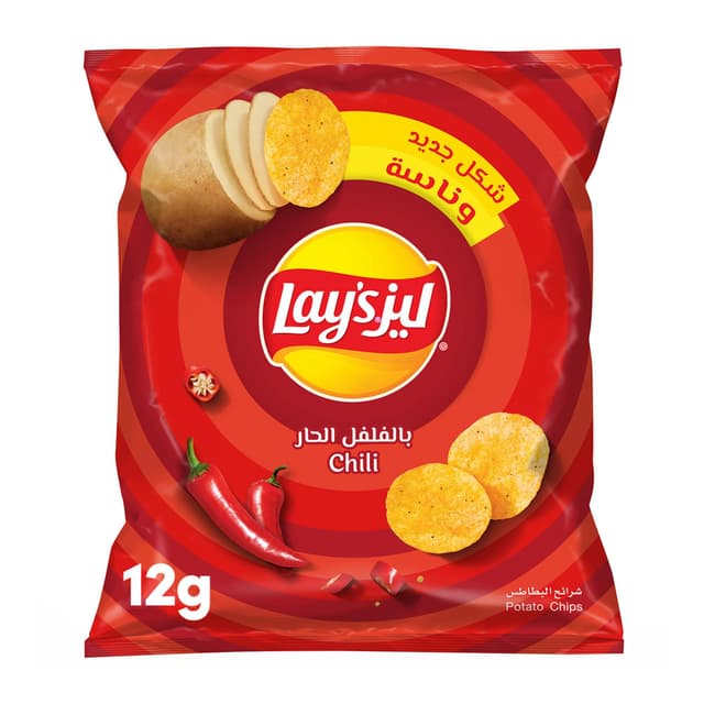 ليز تشيبس بطاطس نكهة فلفل حار 12جم