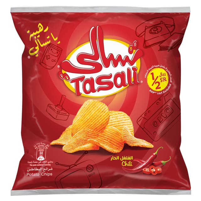 Tasali Chips Potato Chili Flavor 13 Gram