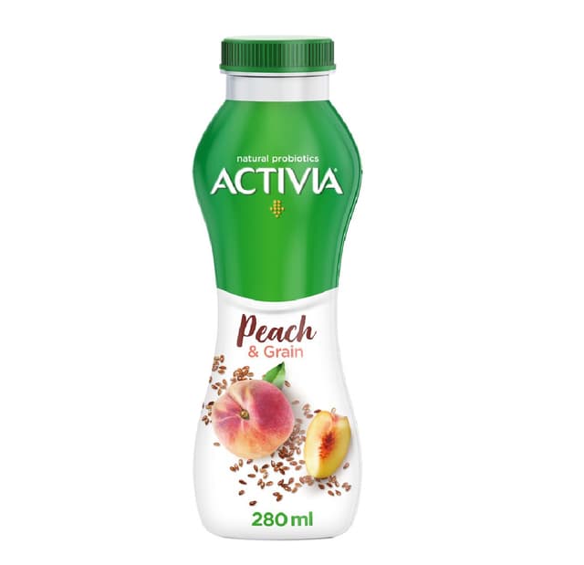 Activia Yoghurt Go Peach & Grain Drink, 280ml
