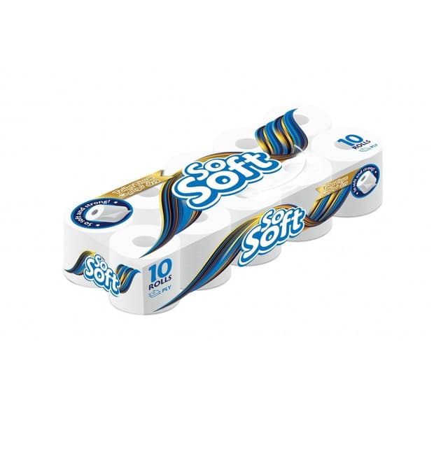 So Soft 2 Ply Toilet Tissues, 10 Rolls