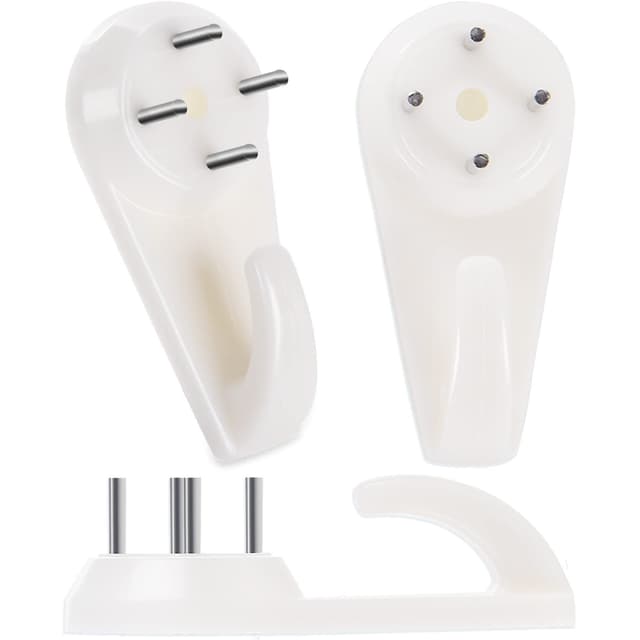 Metaltex Set 4 Handy Hardwall Hooks, 40x19mm
