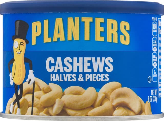Planters Salted Cashew Halves & Pieces, 226g