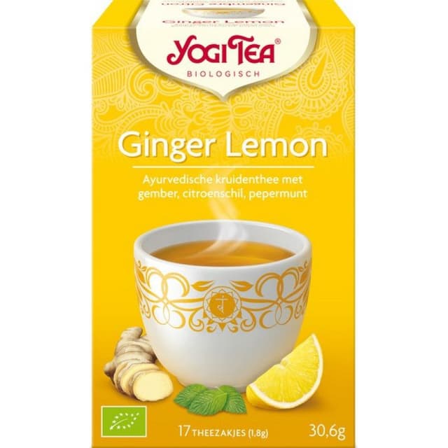 Yogi Tea Organic Ginger Lemon Tea Bio 17 Sachets 34G