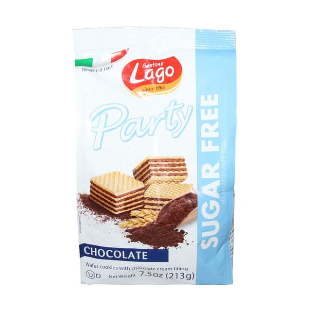 Lago Party Sugar Free Cocoa Wafers, 213g