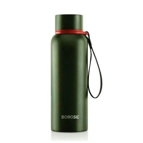 Borosil Vacuum Trek Bottle Green, 500ml