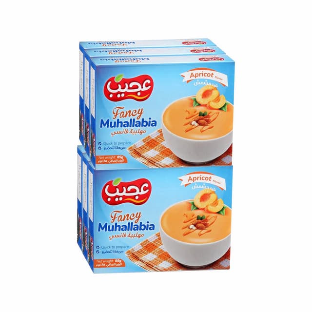 Ajeeb Tancy Muhallabia Apricot, 6x85g