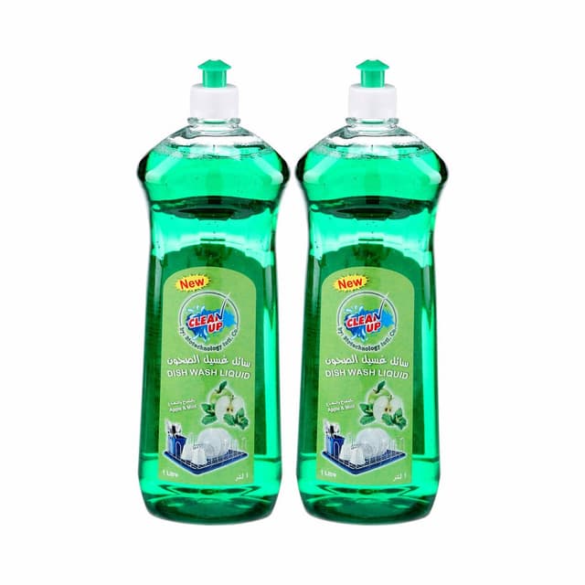 Clean Up Apple Dish Wash Liquid, 2x1L