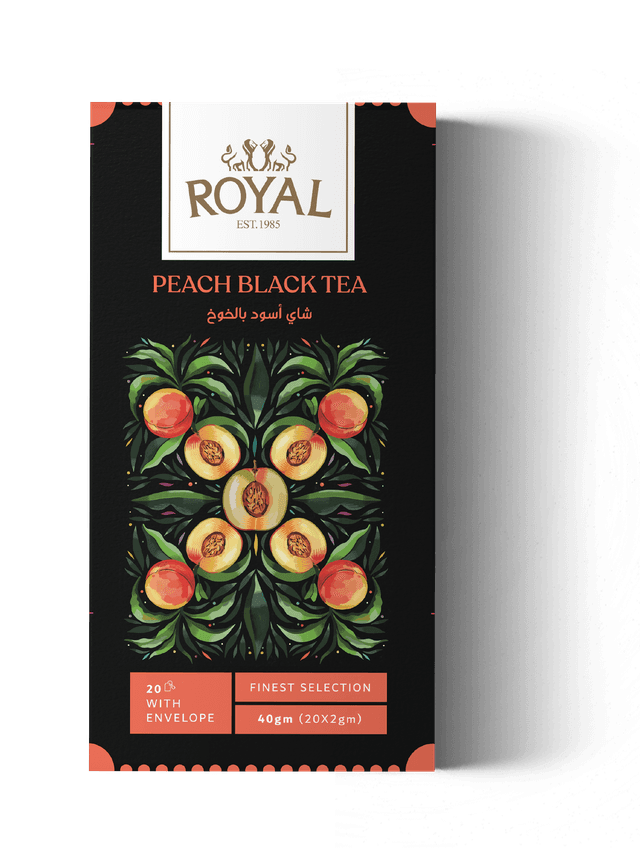 Royal Black Tea Peach Tea Bags, 20 Tea Bags