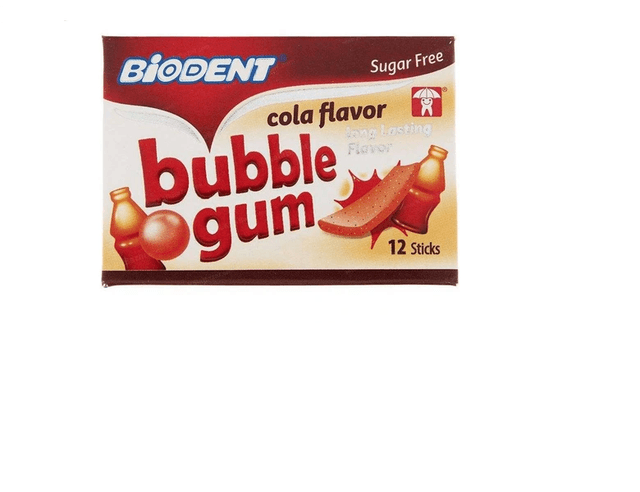 Biodent Cola Bubble Gum, 12 Sticks