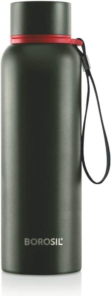 Borosil Vacuum Trek Bottle Green, 850ml