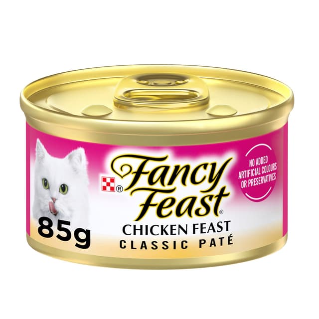 Purina Fancy Feast Classic Pate Chicken Feast Gourmet Cat Food Can, 85g