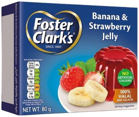 Foster Clark's Banana & Strawberry Jelly Dessert, 80g
