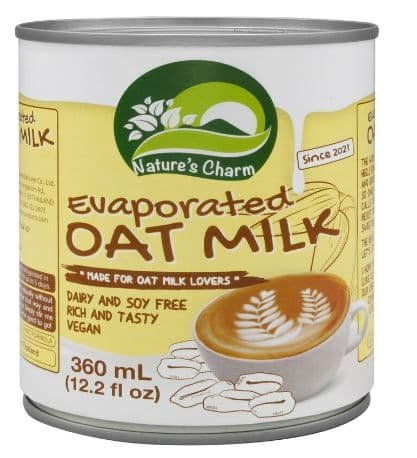 Nature Charm Gluten Free Vegan Evaporated Oat Milk, 360ml