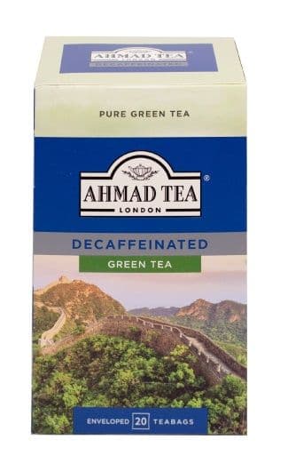 Ahmad Tea London Decaffeinated Green Tea Bags, 20 Bags