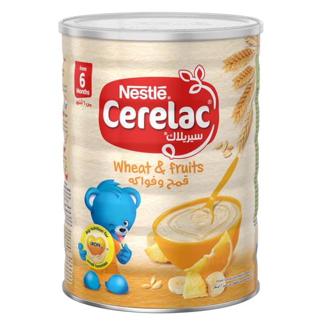 Cerelac Wheat & Fruits Infant Cereals with Iron+ Tin, From 6 Months, 1kg