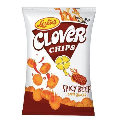Leslies Clover Chips Spicy Beef 85 G