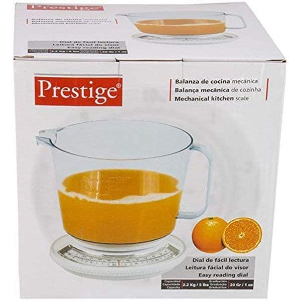 Prestige 2.2kg Mechanical Reading Kitchen Scale with Large Measuring Cup 1 Set