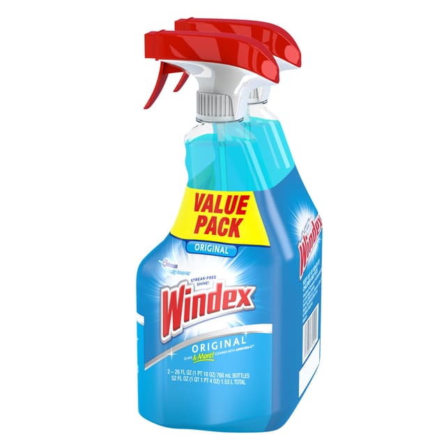 Windex Original Blue Window & Glass Cleaner Pack, 2x750ml