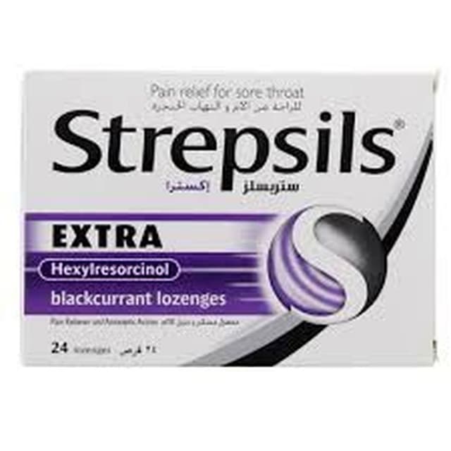 STREPSILS EXTRA BLACKCURRANT 24S