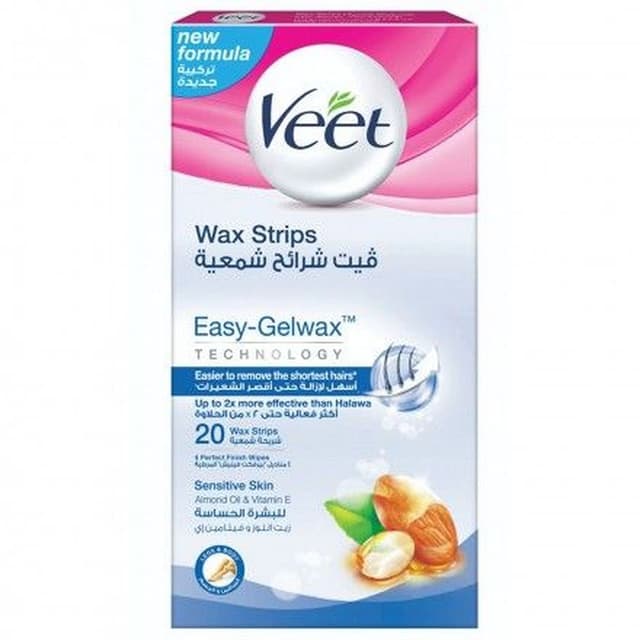 VEET FACIAL READY TO USE COLD WAX STRIPS BIKINI AND UNDERARMS 20S