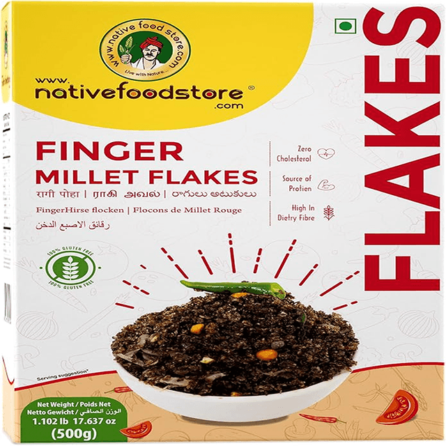 NATIVEFOOD MILLET FLAKES FINGER  RAGI  500G