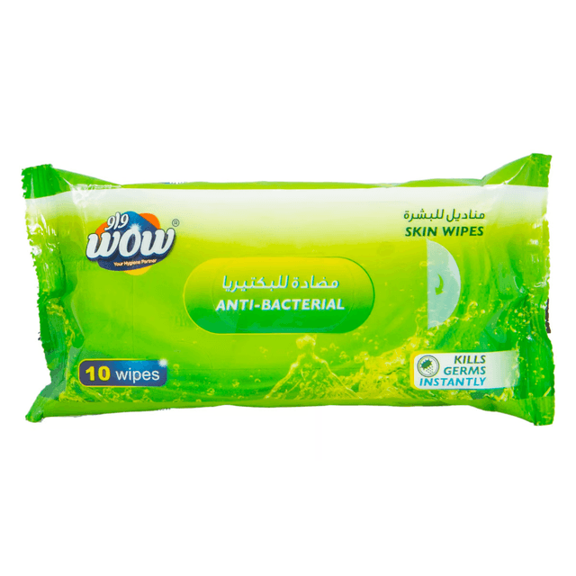 WOW ANTI BACTERIAL SKIN WIPES 10S