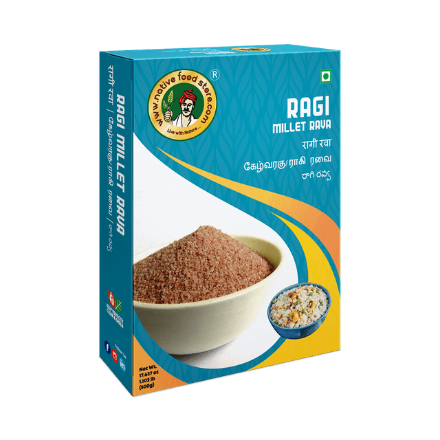 NATIVEFOOD FINGER MILLET RAGI RAVA 500G