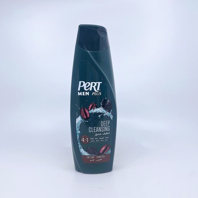 PERT SHAMPOO 4IN1 MEN DEEP CLEANSING CAFFEINE & CHARCOAL 400ML