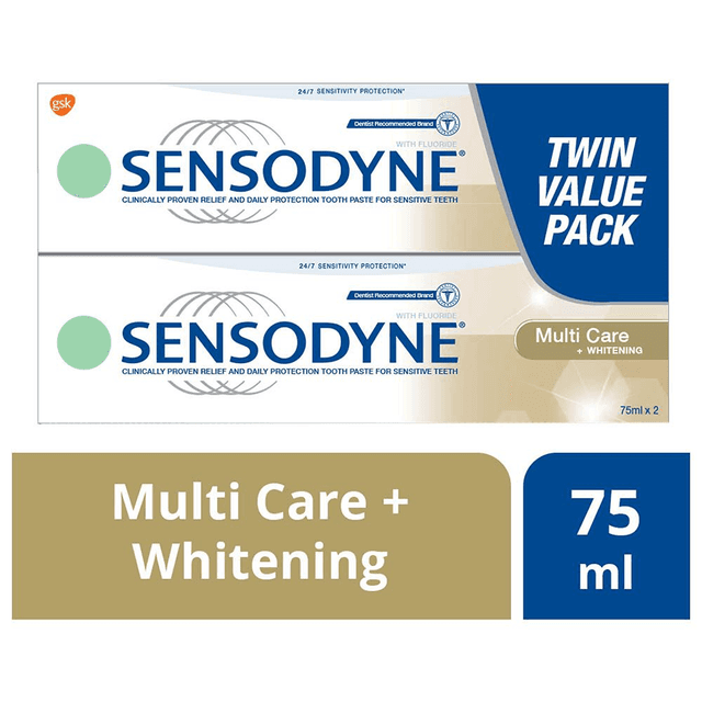 SENSODYNE TOOTHPASTE MULTI CARE PLUS WHITENING PROMO 35% OFF 75MLX2