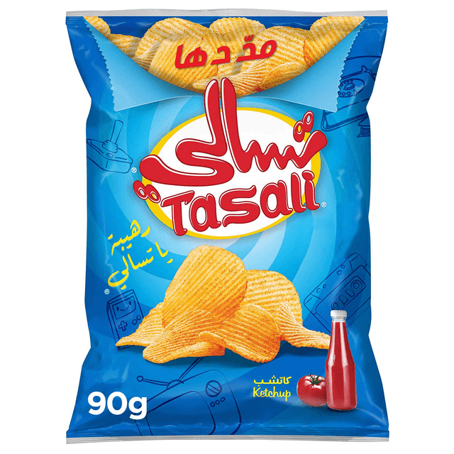 تسالي شيبس بطاطس كاتشب 90G