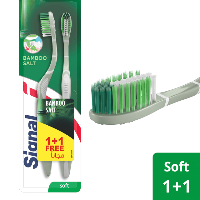 SIGNAL TOOTH BRUSH BAMBOO SALT SOFT 1+1
