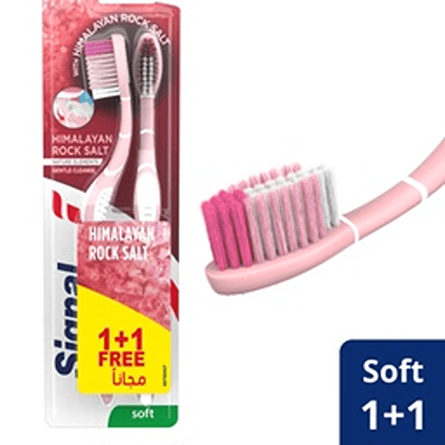 SIGNAL TOOTH BRUSH PINK SALT SOFT 1+1